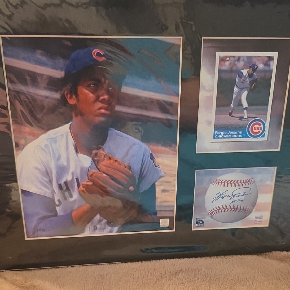 Baseball Memorabilia with Black Frame